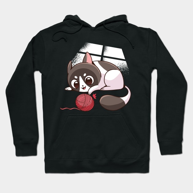 Cute Cat Hoodie by LR_Collections